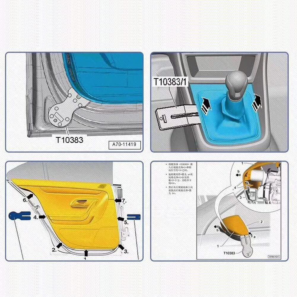 Door Trim Wedge Panel Clip Tool,T10383 Auto Trim Removal Tool Set