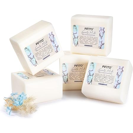 Pifito Goats Milk Melt and Pour Soap Base (5 lb) │ Bulk Premium 100% Natural Glycerin Soap Base │ Luxurious Soap Making Supplies