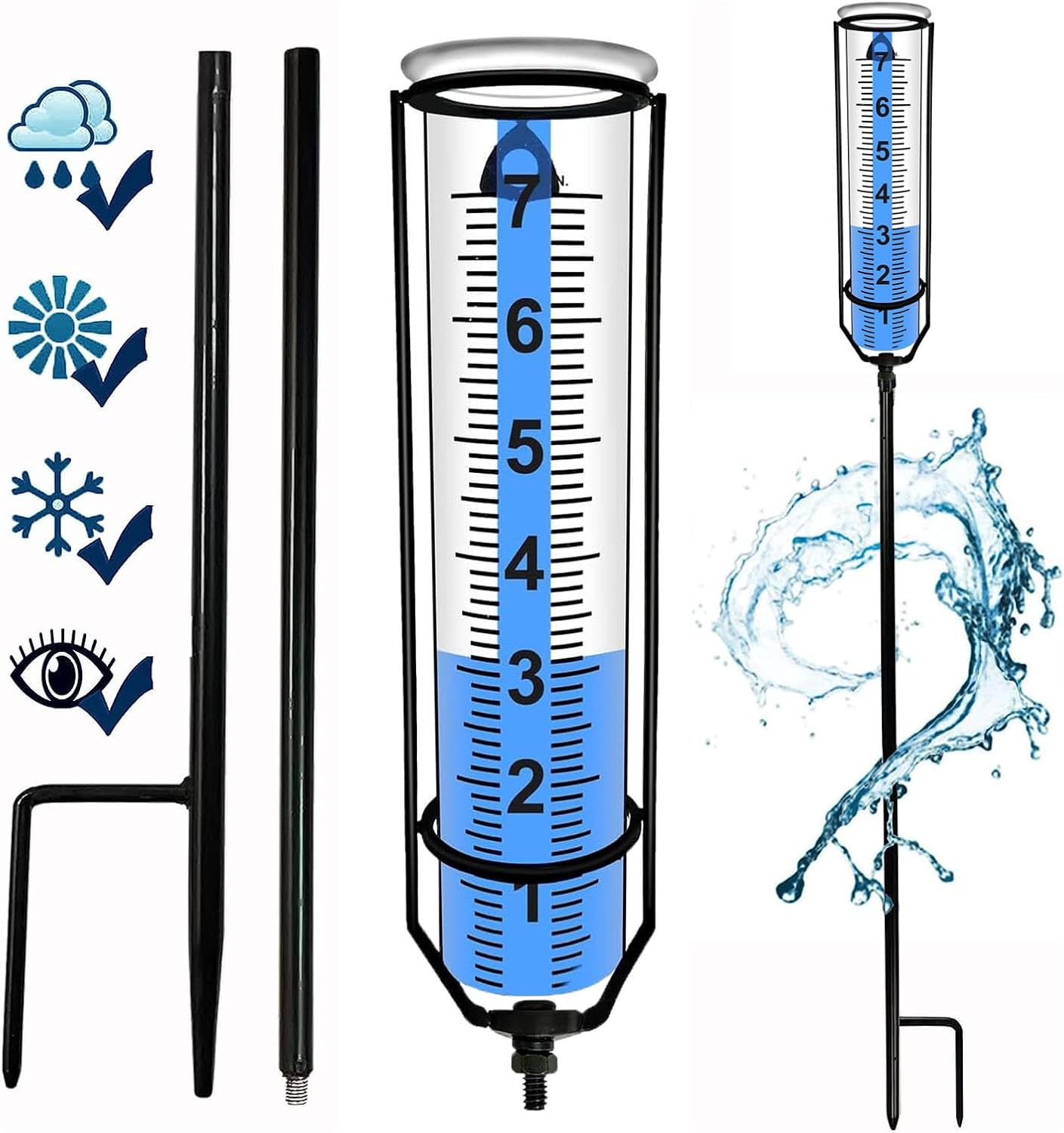 Pluviomètre avec support métal - Nature - Gamm vert Pluviomètre avec support métal - Nature - Gamm vert