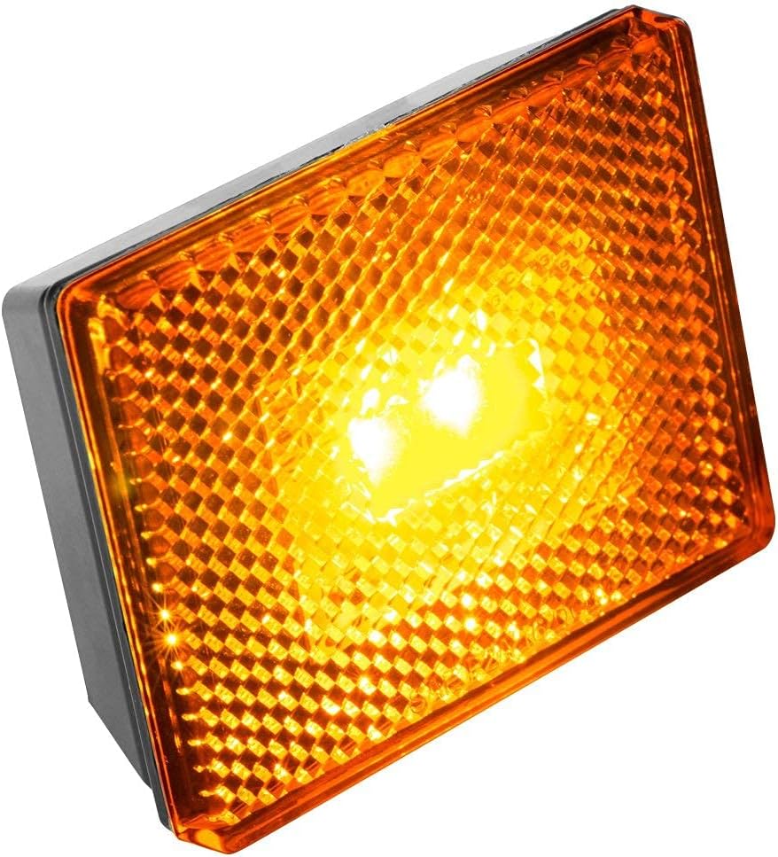 Lumitronics Reflector/Clearance LED Marker Light w/ Stud Mount (Amber Lens) : Automotive