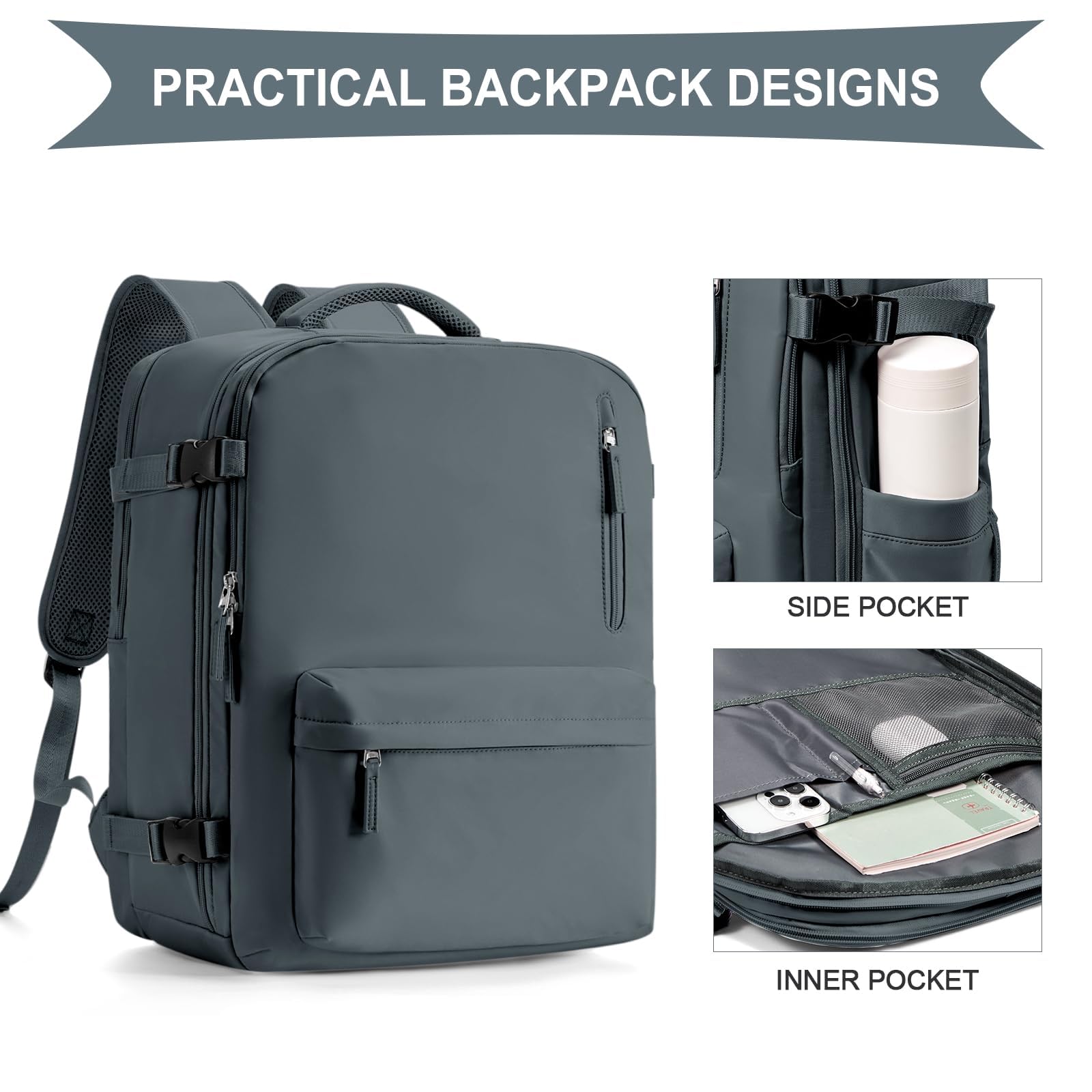 SZLX Borse da Cabina per Easyjet 45x36x20 Zaino da Viaggio Donna Ryanair 40x20x25 Bagaglio a Mano con porta usb zaino da viaggio aereo bagaglio a mano zaino per laptop Casual Daypack