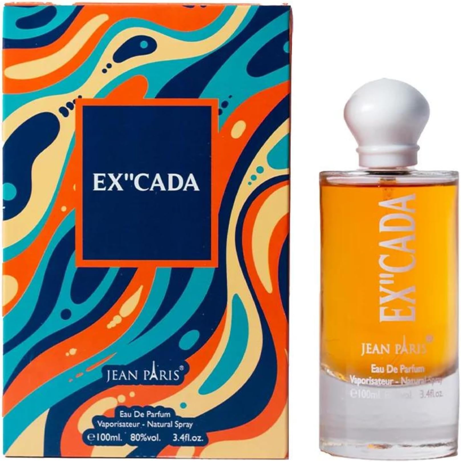 Jean Paris Ex"Cada Eau De Parfum Spray for Unisex , 100ML (3.4Oz)