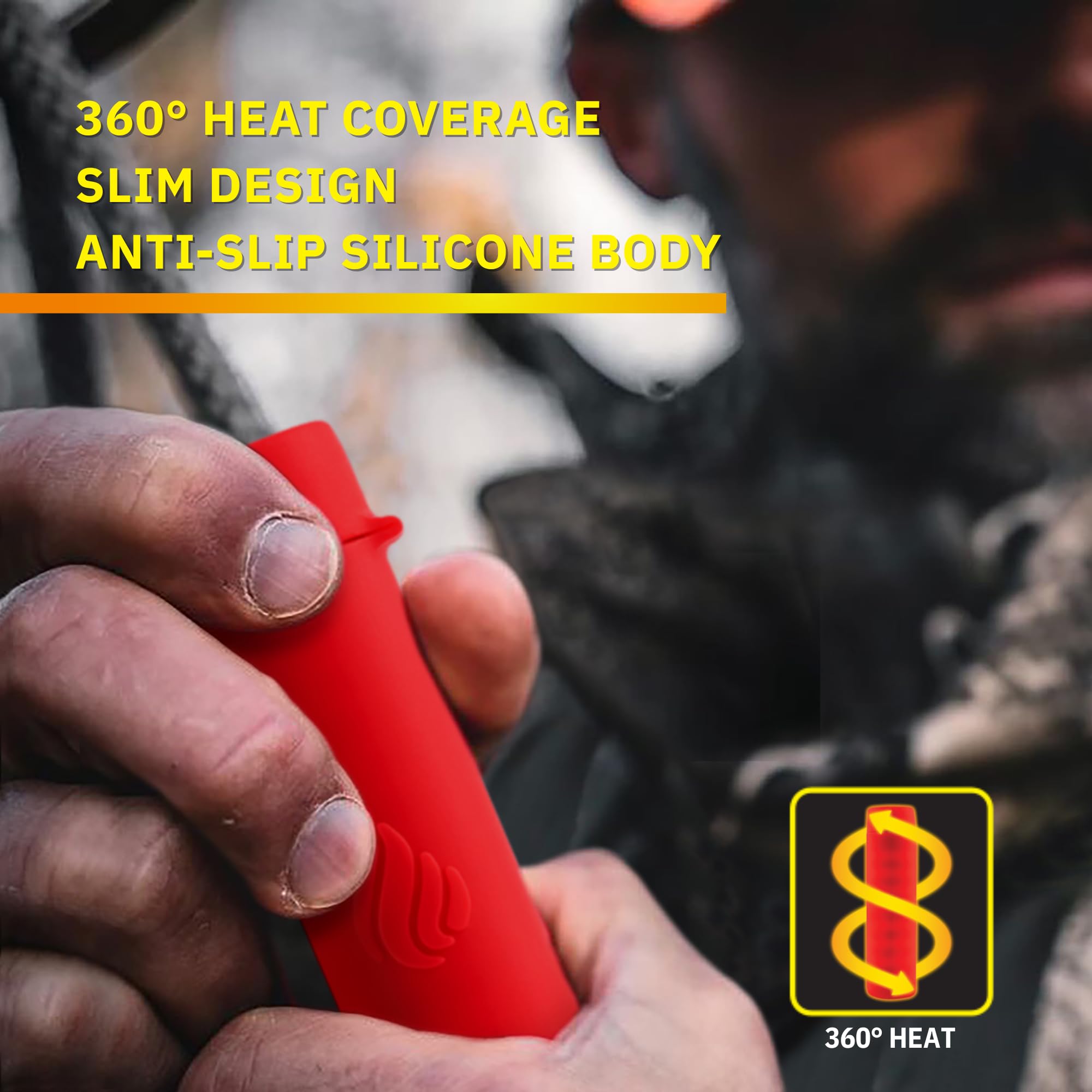 POWERPAW 501 - Scaldamani elettrico portatile, ricaricabile, 3 livelli di calore, batteria da 5000 mAh, USB-C, riutilizzabile, scaldamani per mani fredde, confezione da 4