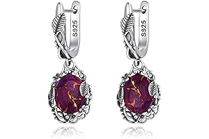 Teal/Blue/Purple Oval Turquoise Dangle Earrings - The Perfect Latch Back for Your Style