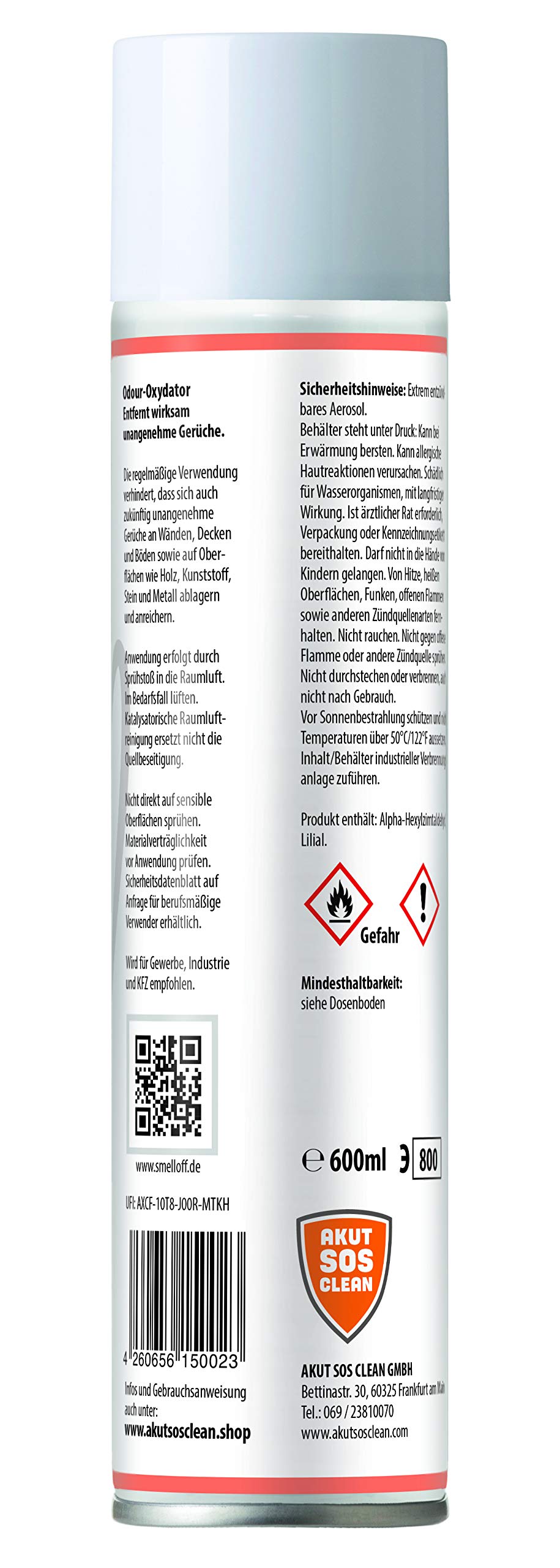 SMELL OFF Turbo Spray Geruchsneutralisierer 600 ml – effektives Geruchsentferner Raumspray zur schnellen Geruchsbeseitigung von organischen Gerüche jeglicher Art