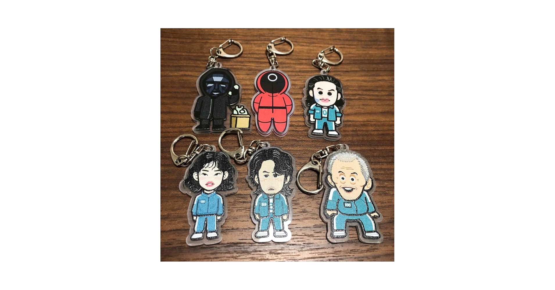 Amazon.co.jp: 韓国限定イカゲーム キャラクター キーホルダー 6