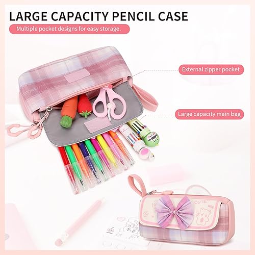 Miniatura 4 de Mochila escolar para niñas, 3 piezas, con lonchera, juego de mochila para adolescentes y niñas, linda mochila escolar para niños y niñas adolescentes