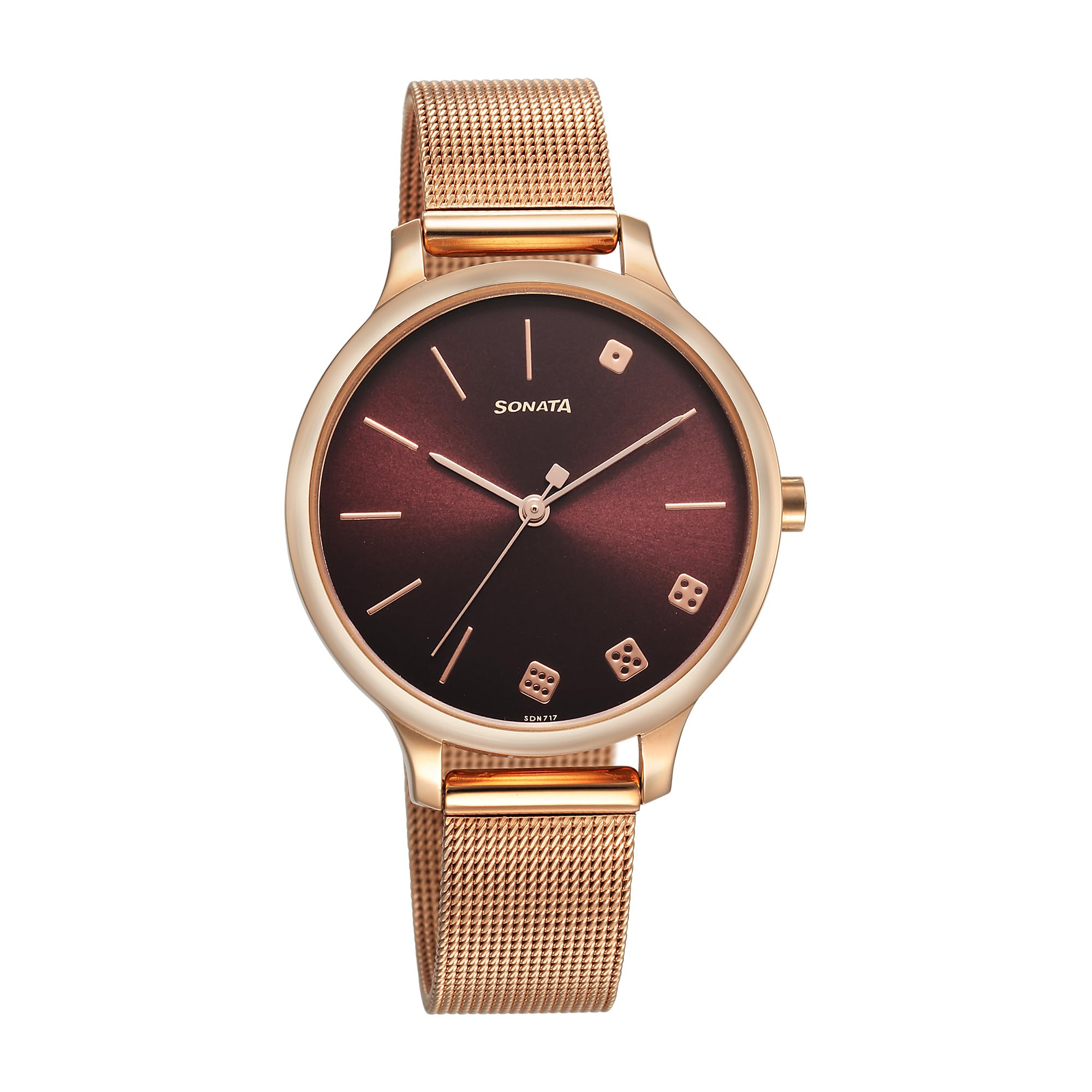 Fastrack Stainless Steel Sonata Play Maroon Dial Analog Watch for Women-Ns87050Wm03, Band Color:Gold (B0C5MZFPDQ) Amazon Price History, Amazon Price Tracker