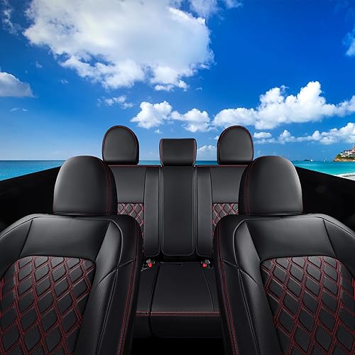 Miniatura 8 de Huidasource Juego completo de fundas de asiento de automóvil RAV4 de ajuste personalizado, funda de asiento de cuero de cobertura completa,