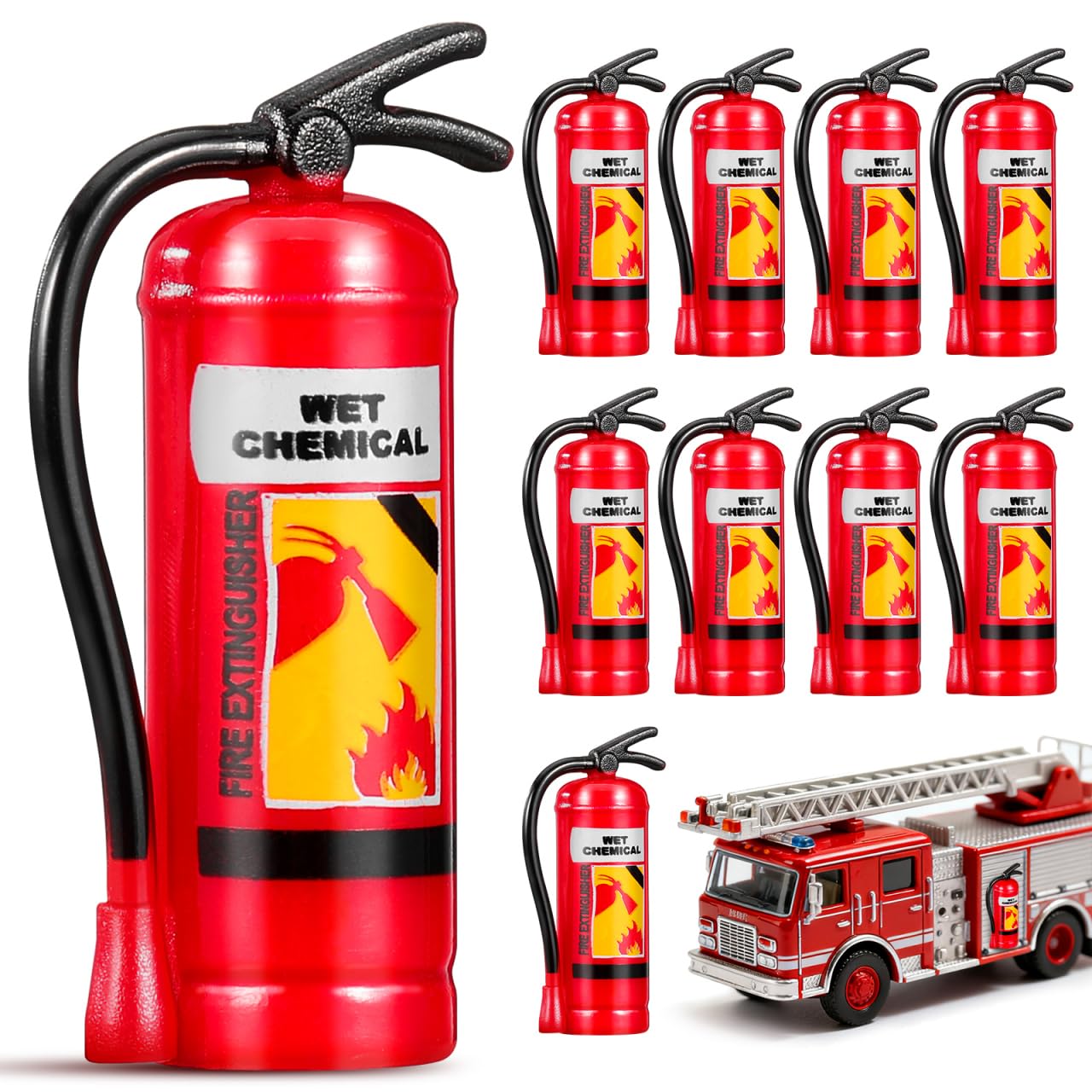 HEMOTON Pack of 20 Fire Extinguisher Ornaments Miniature Items Miniature Decorations Micro Craft Landscape Mini Bonsai Decoration Craft Miniatures Mini