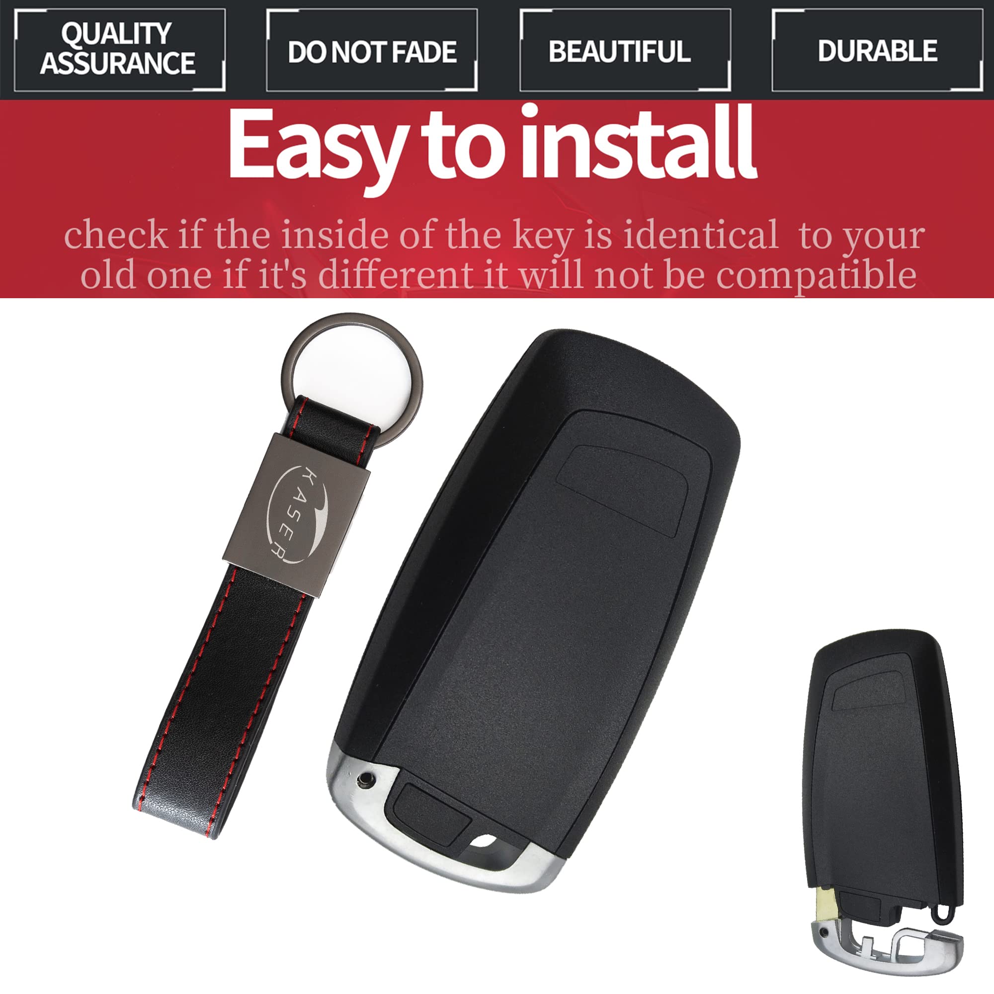 Cover Guscio Per Chiave BMW, Custodia Per Chiave In Fibra Di Carbonio Per BMW Serie 1 3 5 7 X1 X3 X4 X5 X6 F30 E30 Protezione Con Portachiavi,Golden - Foto 10