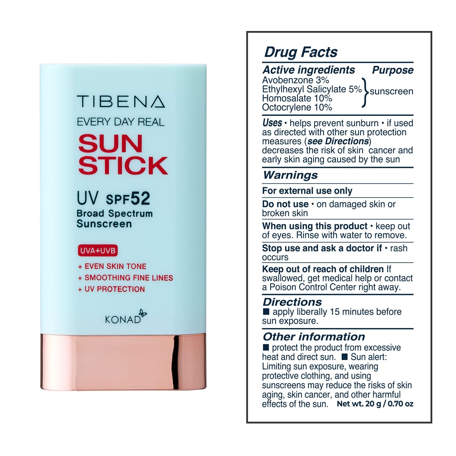 Everyday Real Sunscreen Stick SPF 52 - Broad Spectrum UV Protection 20g | Sunscreen Stick for All Skin Types, Under or Over Makeup - Image 3