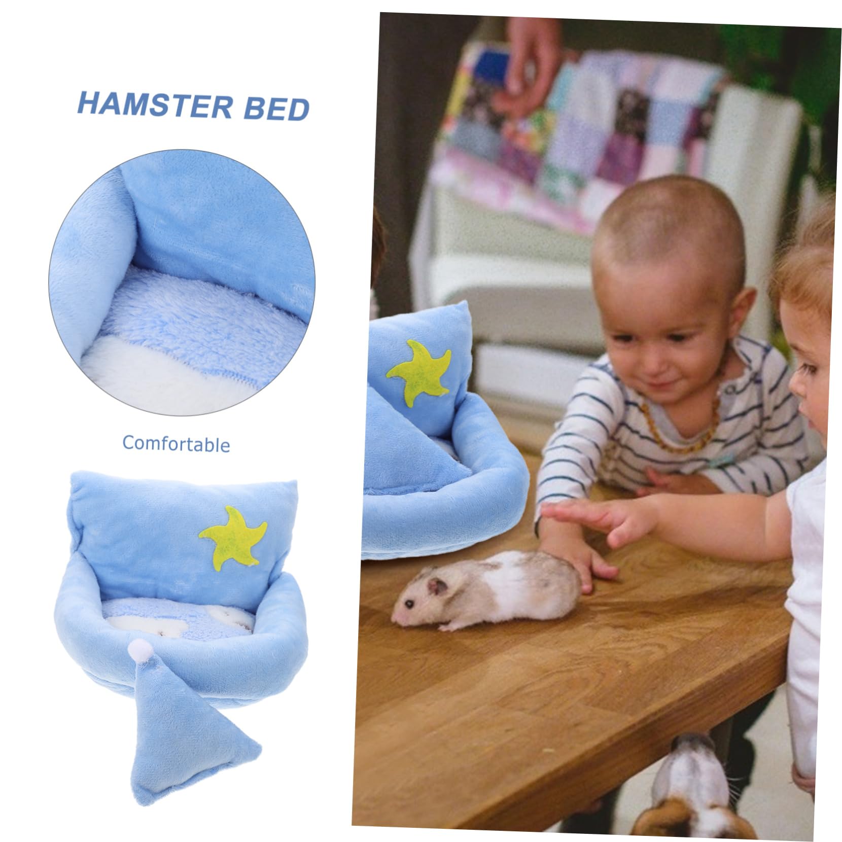 SUPVOX 3piezas Cama De Peluche para Hámster y Roedores para Erizos y Chinchillas para Invierno