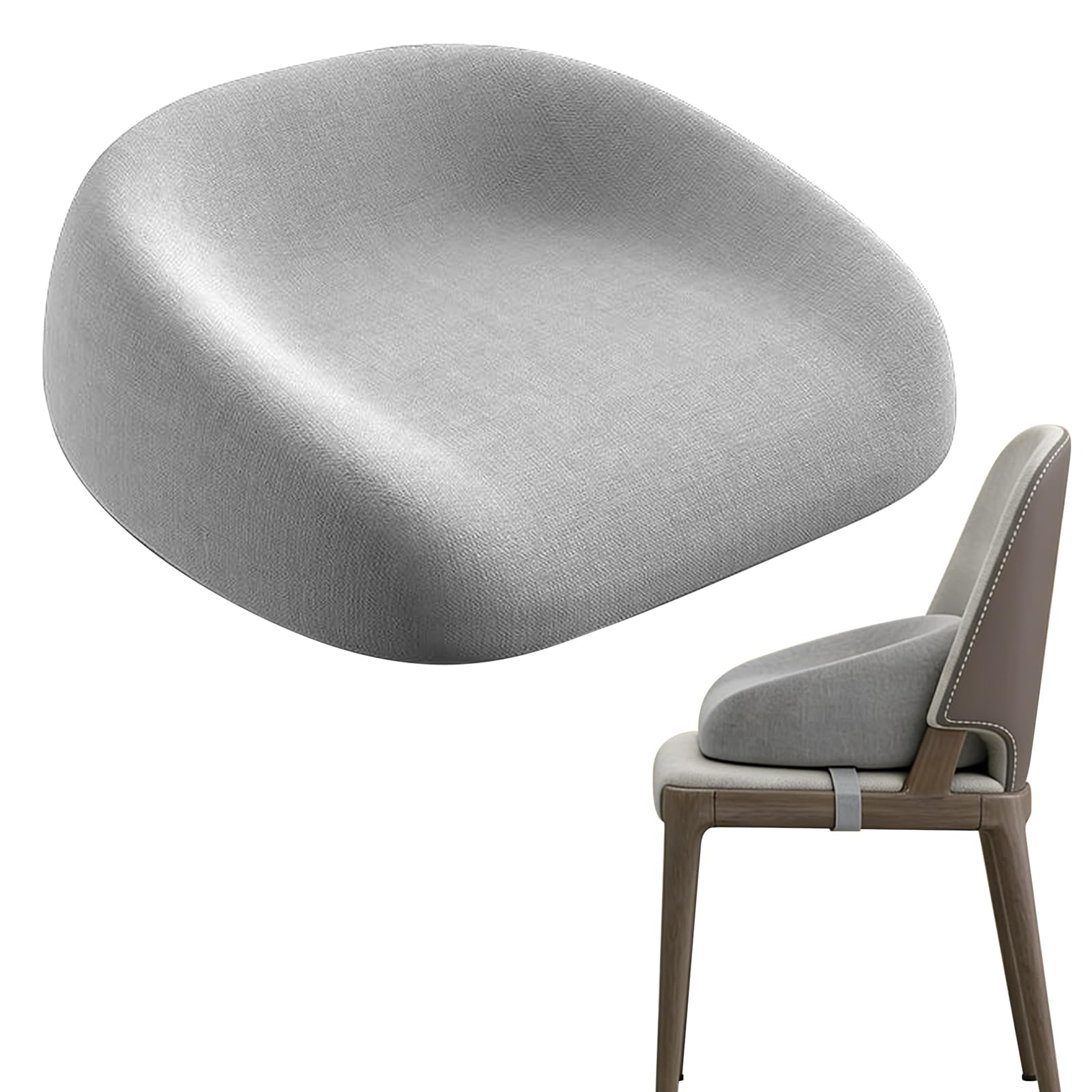 Kinder Sitzkissen Sitzerhöhung Stuhl, Stuhlerhöhung Kinder Boostersitz, Sitzerhöhung Stühle Kind, Waschbar Zerlegbar Für Esstisch Baby Booster Sitz Pads Kindersitzkissen, Höhe 6 Bis 8 Cm, Grau