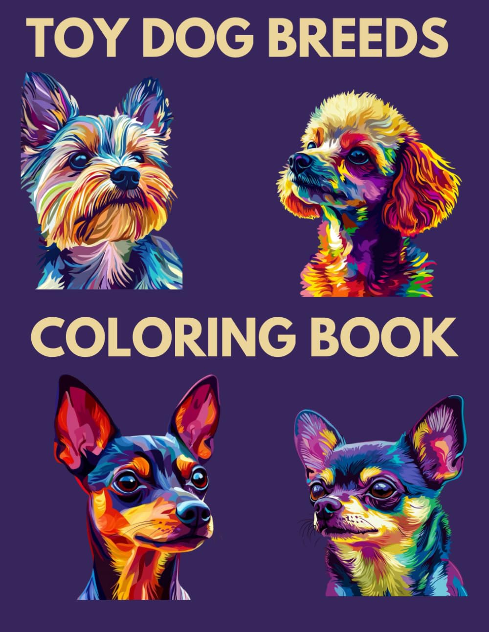 Toy Breeds: Color the Cuteness: Adorable Toy Dogs for Kids and Adults Alike