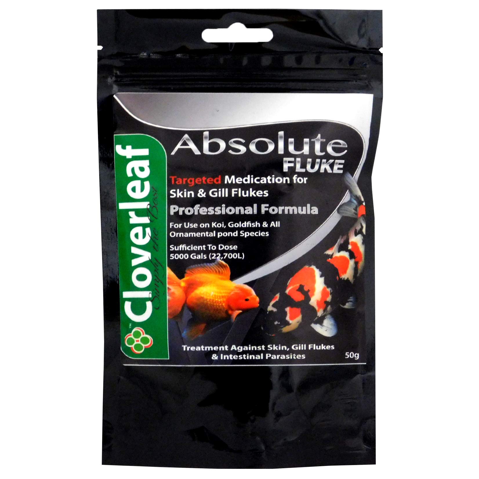 Cloverleaf Absolute Fluke 50g Pond Fish Treatment