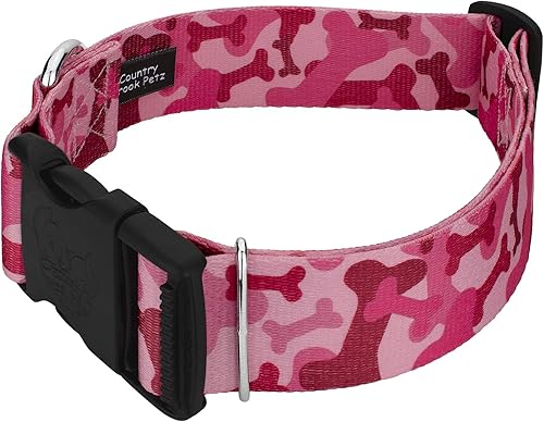Miniatura 9 de Country Brook Petz - Collar de perro de camuflaje naranja Sunset Deluxe - Colección militar y camuflaje con 9 diseños resistentes (1 12 pulgada,