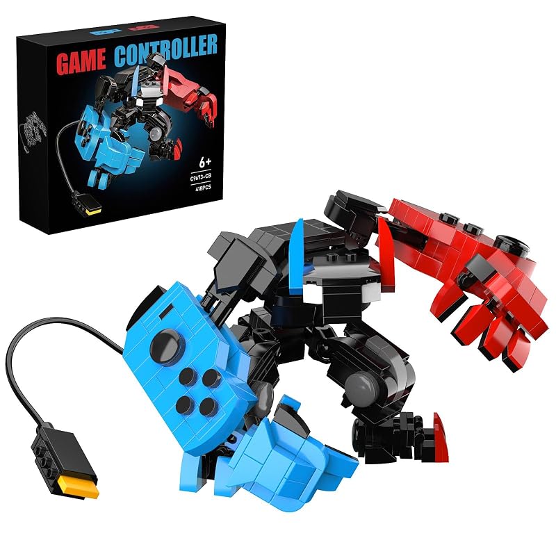 DRZYJ Building Block Set, Classic Game Controller Mech Robot Building Kit, Birthday Party Decorations Supplies, Gifts for Kids Adults (418 Pieces)