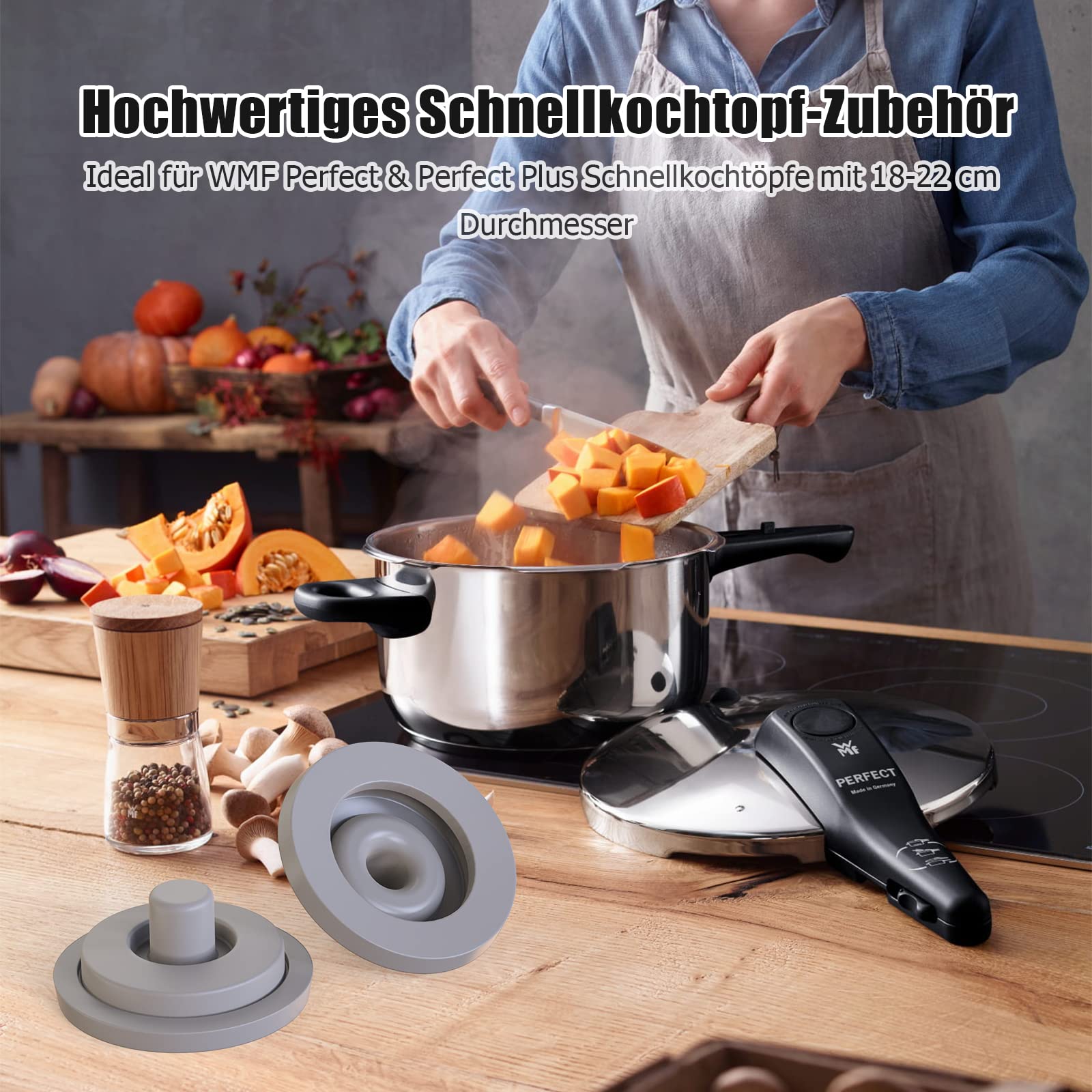 Joint D'Étanchéité Silicone De Rechange Ancable Pour Autocuiseurs Silit 3L 4,5L 6,5L 8,5L - Diamètre 22cm