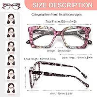 Vista 4 de KoKoBin Paquete de 3 elegantes lentes de lectura estilo Oprah con marco cuadrado para mujer, bloqueo de luz azul, cómodos lectores