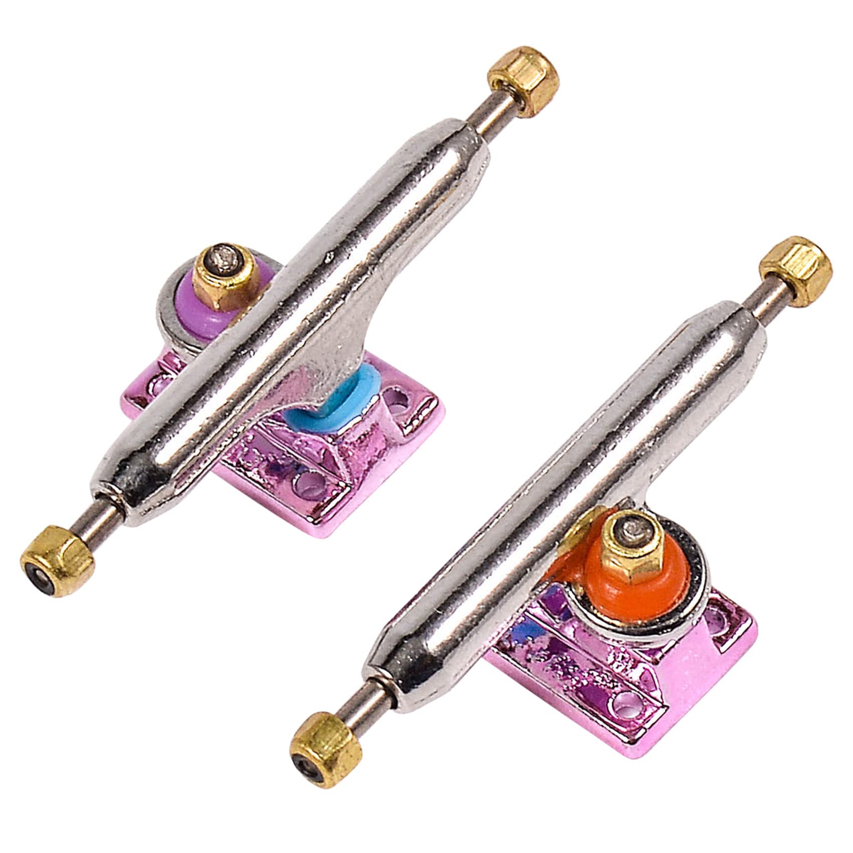 RACOFSB Fingerboard Trucks with Upgraded Urethane Bushings and Pivot Cup,34mm 32mm Width,Normal Kingpin (Pink, 32mm) โ image 1
