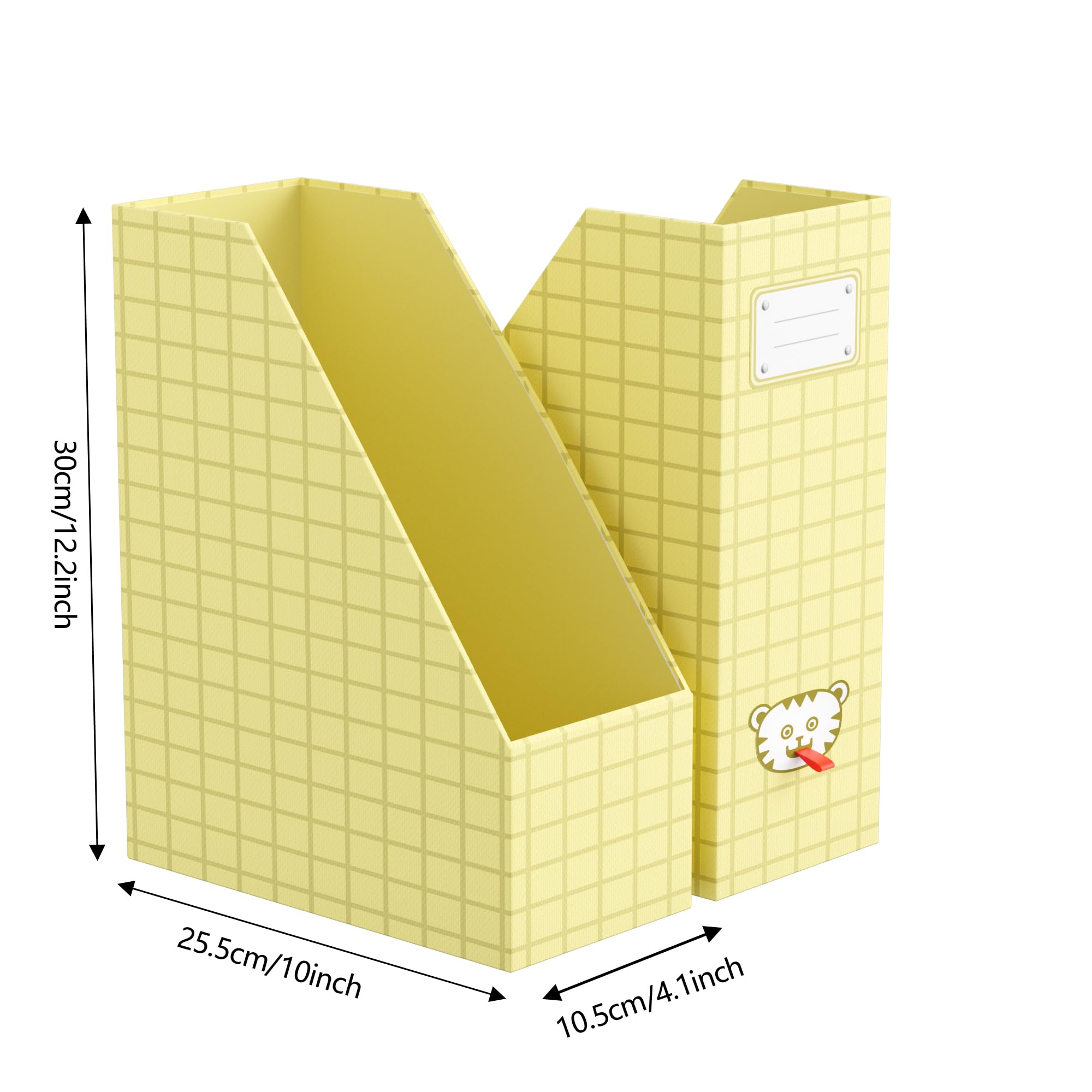 JiaWei Revistero A4 4 Piezas Cartón Extra Resistente 2150 g/m² 10,5 cm Ancho Multicolor