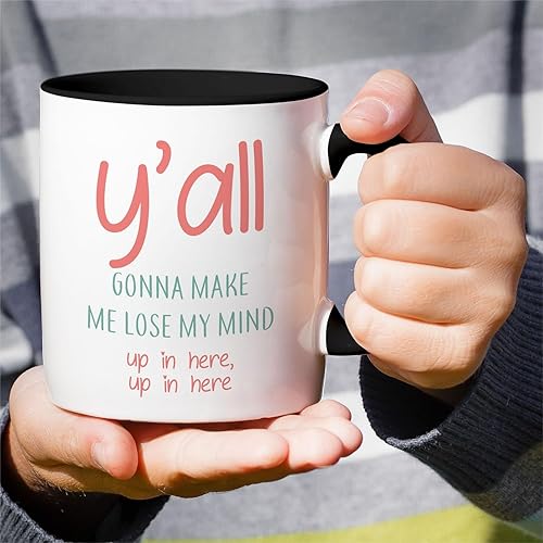 Miniatura 4 de Retreez Taza divertida  You All Y'all Gonna Make Me Lose My Mind - Tazas de café de cerámica de 11 onzas  Divertido, sarcasmo, sarcástico,