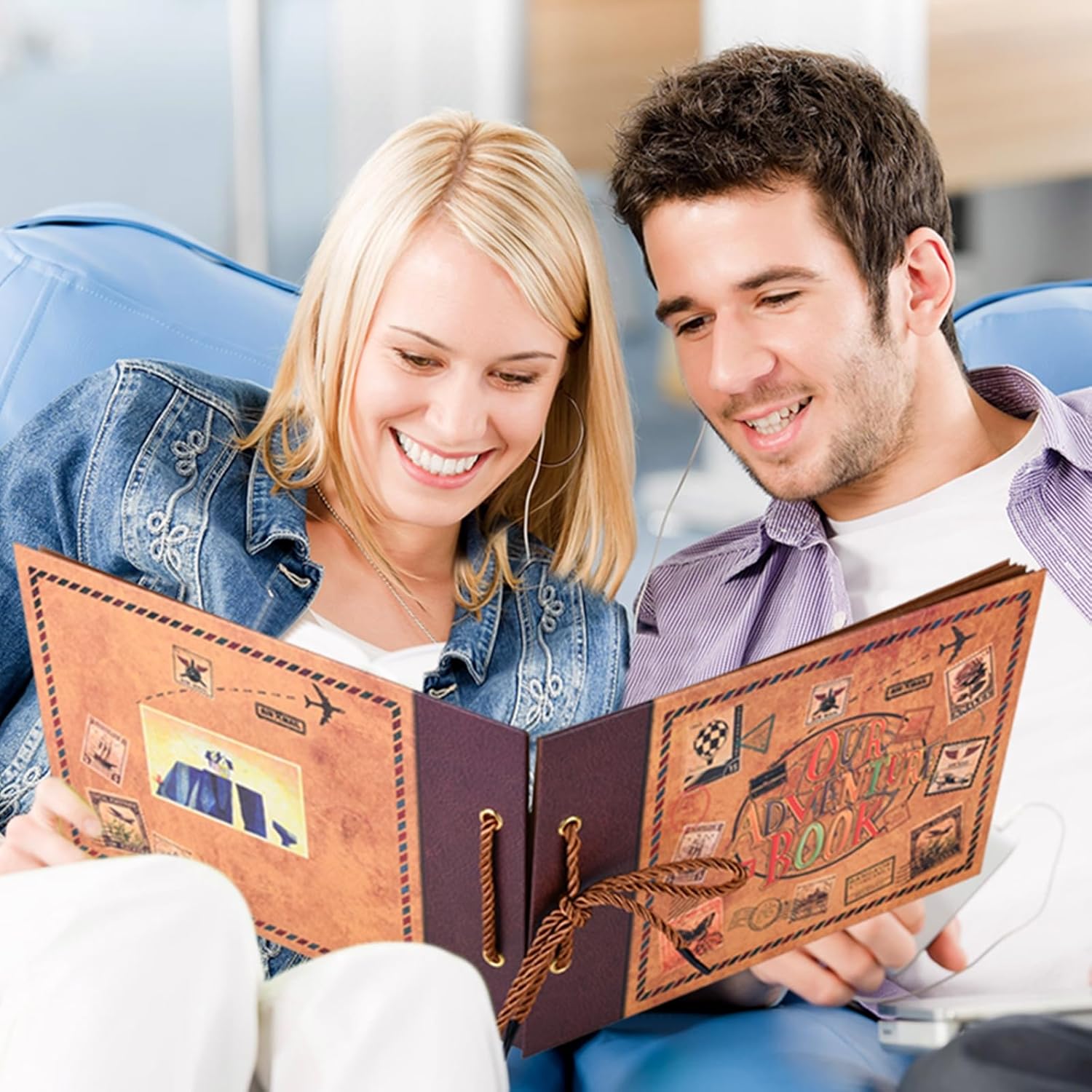 Adventure Book Diary Photo Scrapbook, Adventure Wedding Planning Book with Embossed Cover,Inspired by the 'Up' Saga, Ideal for Memories,Weddings,Traveling,Birthdays,Christmas,Newly Engaged Couples - Image 5