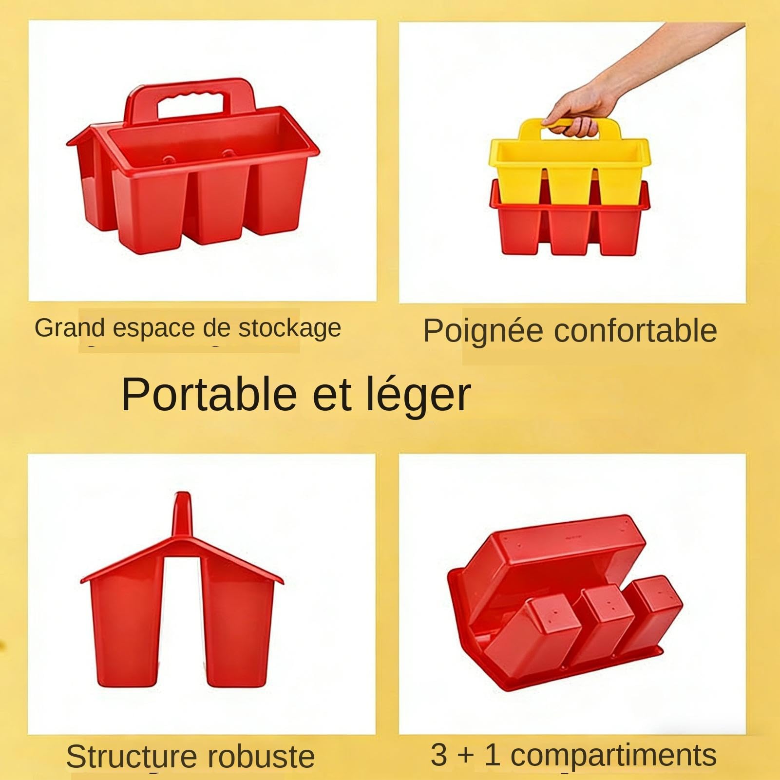 Cestino Portaoggetti da Scrivania Impugnatura Comoda 6 Pezzi | Contenitore per Materiale Artistico Scolastico Per Studenti Adolescenti Camera Dormitorio Studio Arte Casa Penne Matite