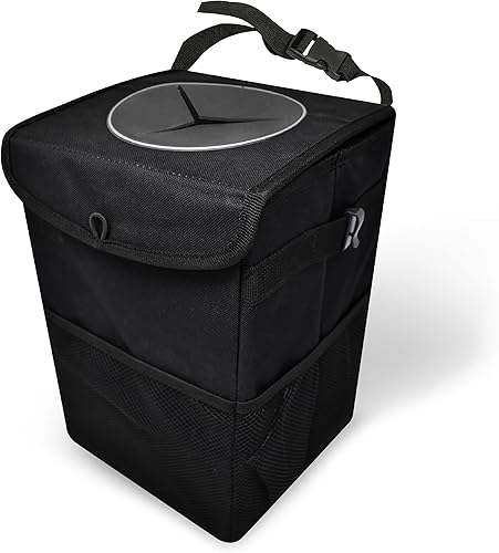 EcoNour Bolsa de basura plegable para automóvil con bolsillos de almacenamiento, bolsa de basura impermeable para auto, multifuncional y plegable,