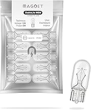 Magnet Pack of 10 W5W Halogen Bulbs 12V 5W – T10 W2.1x9.5d – Indoor, Plate, Position Lights – E11 Certified – for Car, Motorcycle, Camper, Quad