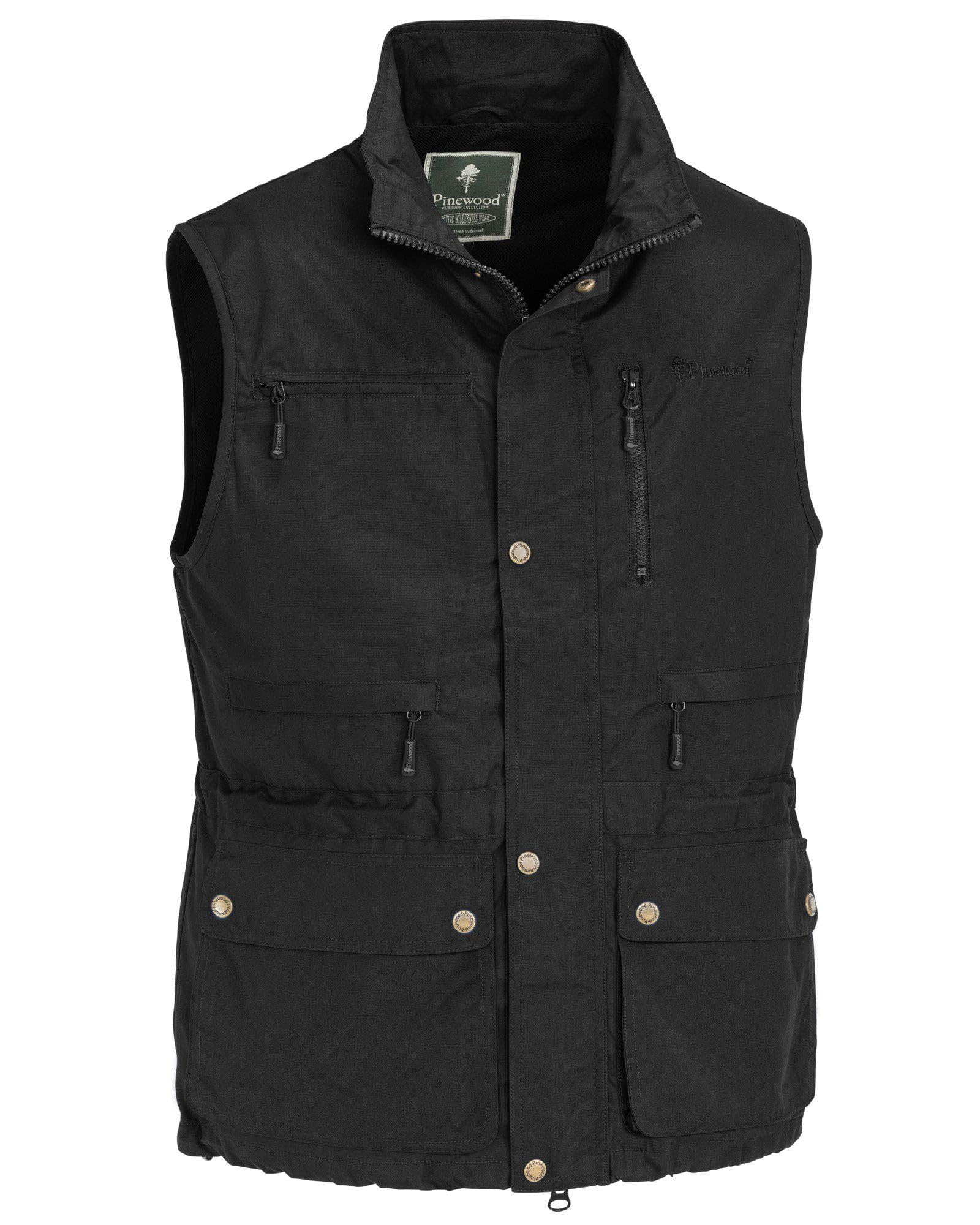 Pinewood Herren Tiveden Weste - Outdoor Weste Herren mit vielen praktischen Taschen, Mückenschutz, UV-Schutz und verstellbarer Passform für extra Komfort - langlebig und robust