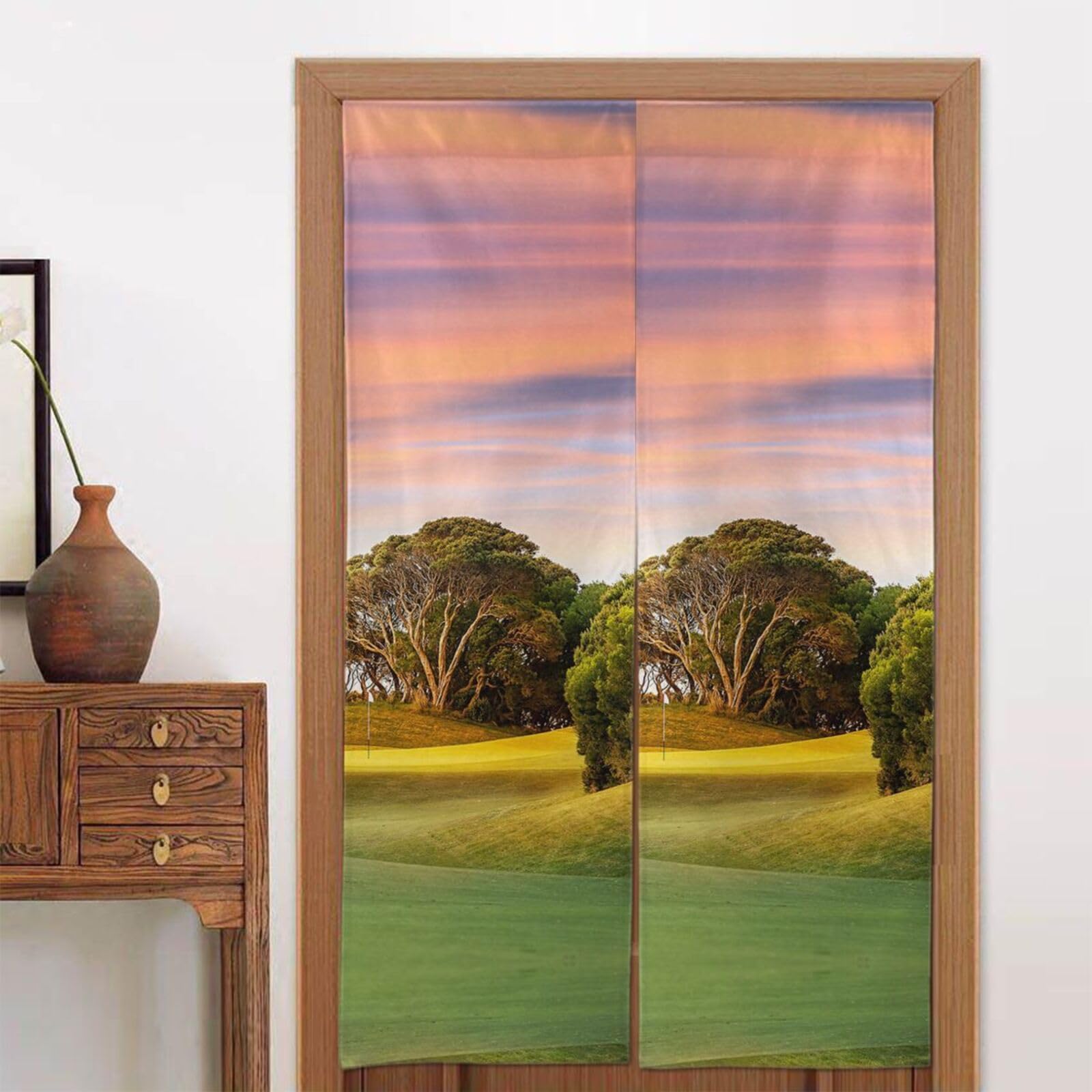 Rideau de porte golf BAFAFA Noren japonais imprimé 86.4x142.4 cm