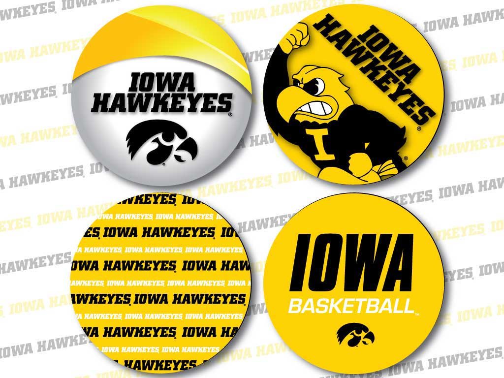 University of Iowa Neoprene Hawkeye Fan Coaster Set#2-4 Total