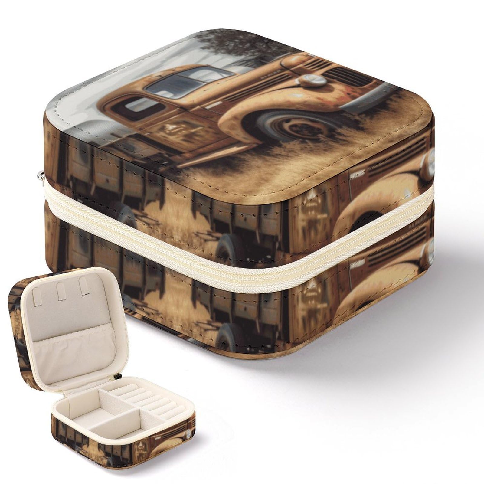 Boîte de rangement portable pour bijoux au design soigné