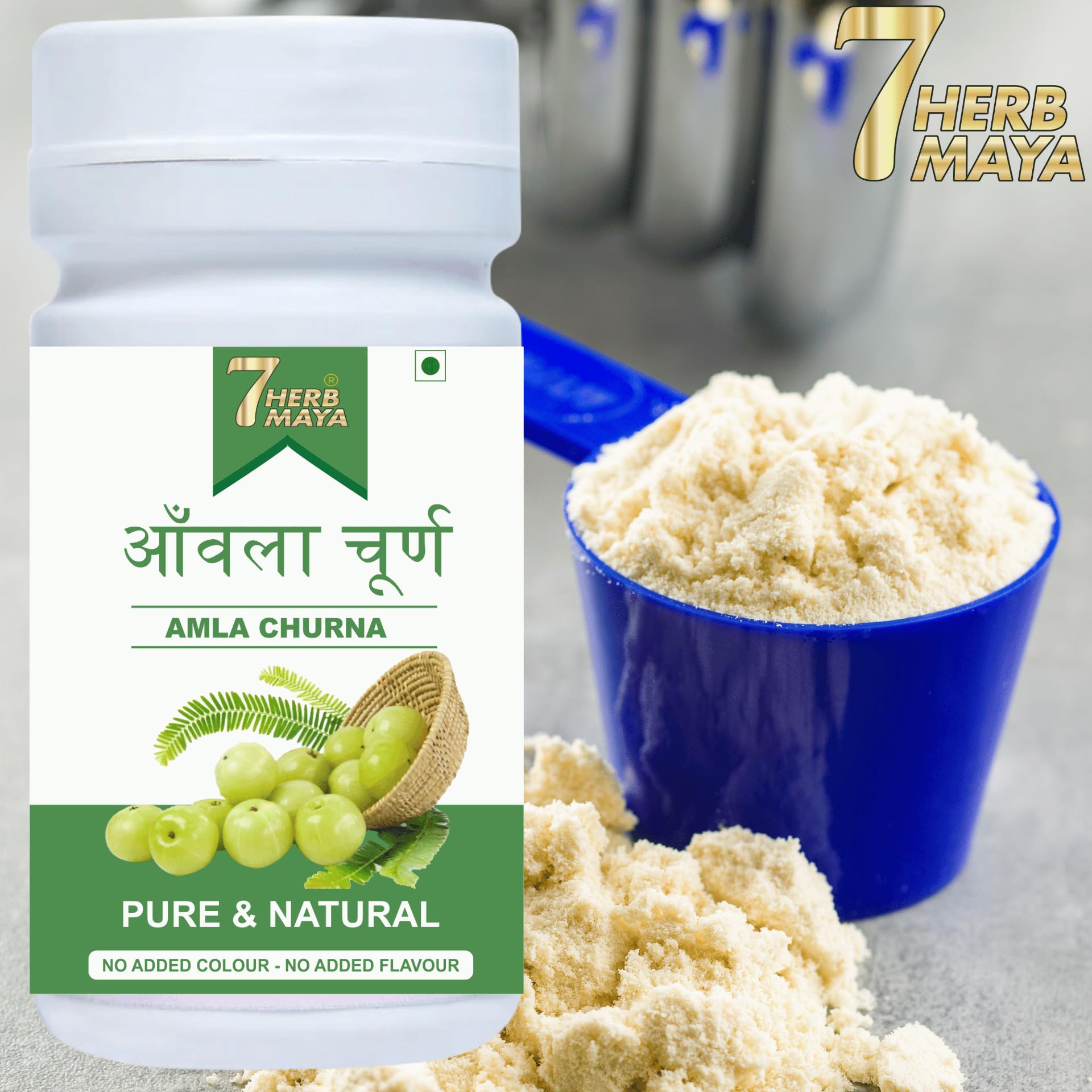 7HerbMaya 100% Ayurveda Pure Amla Powder For Hair, Skin & Face Care | Amla Churan for Hair Care |100 gm| 1