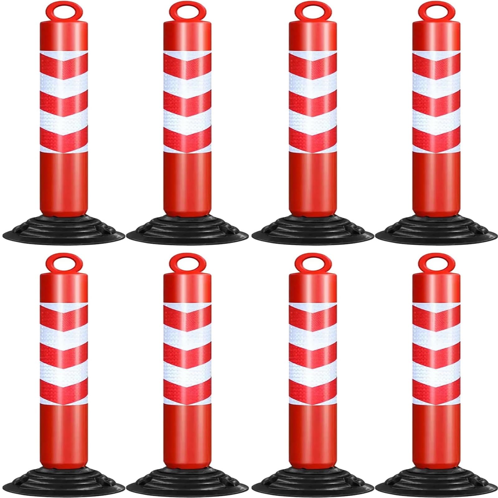 Poteaux De Signalisation Lestés, Paquets De 2/4/6/8/10, Bornes De Sécurité avec Base Lestée, Cônes De Signalisation pour Zones À Fort Trafic, Industrie, Restauration, Jardin, 76 cm (30 Po)