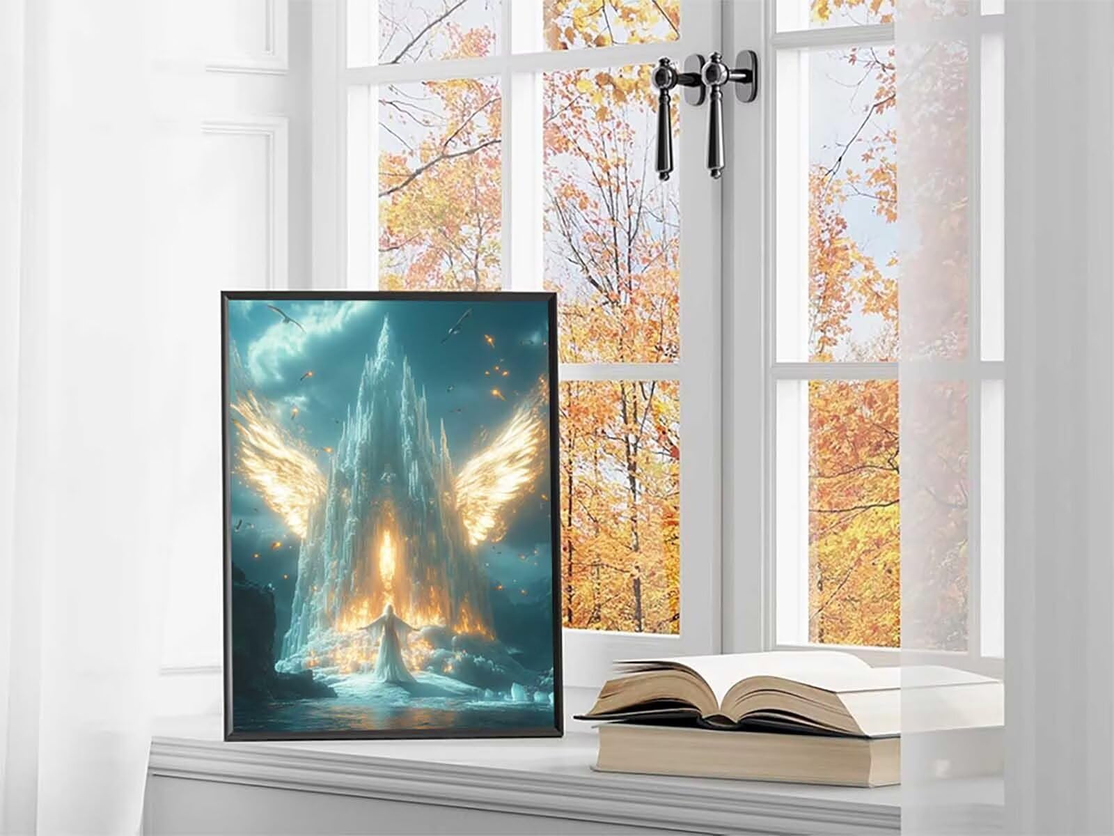 Diamentowe skrzydła do malowania, 5D diamentowe malowanie dla dorosłych abstrakcyjne, DIY DIY zestaw do haftu krzyżykowego, obraz diamentowy sztuka haft zestaw do haftu, do dekoracji domu 100x135cm U