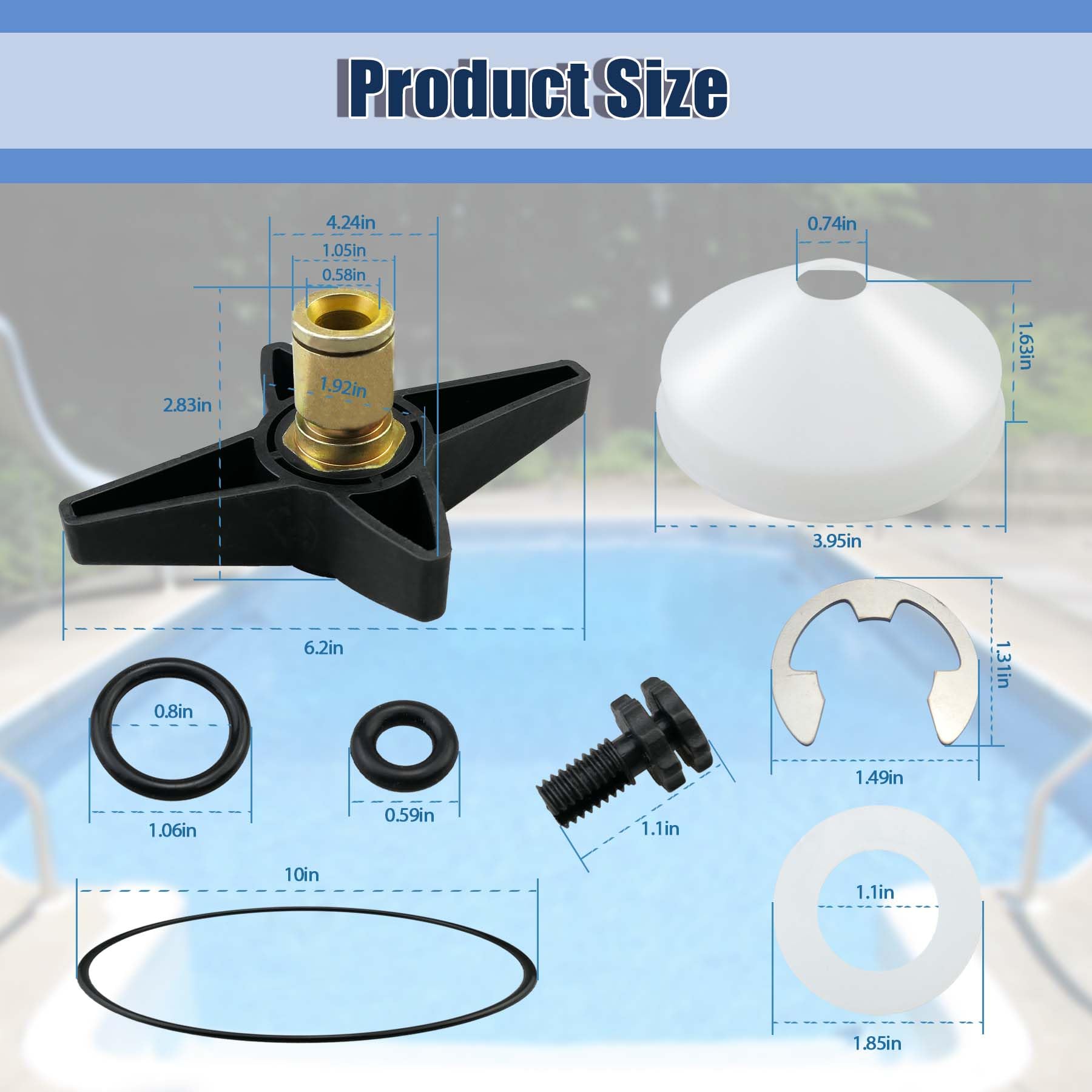 Kit Manopola Di Bloccaggio Per Filtro Piscina CX900G – Ricambio Per Hayward Star Clear Plus C900 C1200 - 4