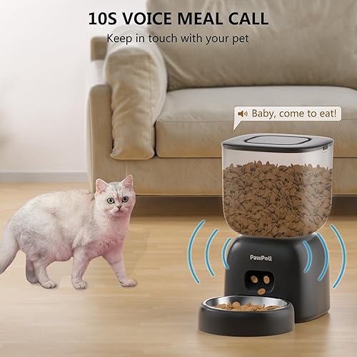 Miniatura 4 de Alimentador automático para gatos y dispensador de agua, dispensador de alimentos secos para mascotas, control de porciones programable, alimentador