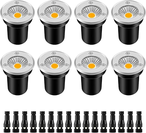 ZUCKEO - Luces de paisaje de bajo voltaje LED, 3 W, 12 V-24 V, luces de tierra IP67, impermeables, de bajo voltaje, iluminación de paisaje