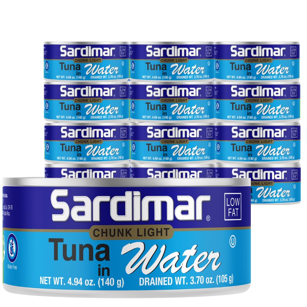 Sardimar Chunk Light Tuna ( Water - Pack of 12 ) - Ready to eat meals in can