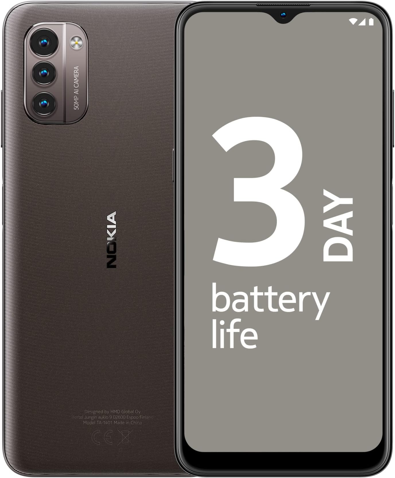 G21 6.5” HD+ Smartphone with Android 11, 90 Hz Refresh Rate, 18W Quick Charging Compatible, 4GB RAM and 64GB Storage, 5050 mAh, 50 MP Triple Camera - Dusk