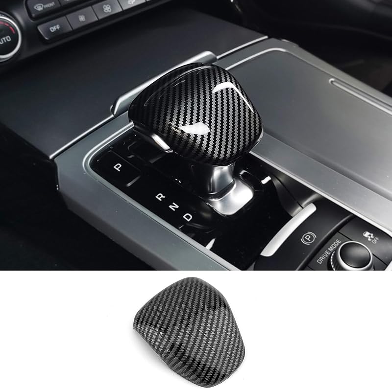 Capa para Manopla de Câmbio JUIVEEL em ABS com Acabamento Estilo Fibra de Carbono para Kia Stinger 2017–2024