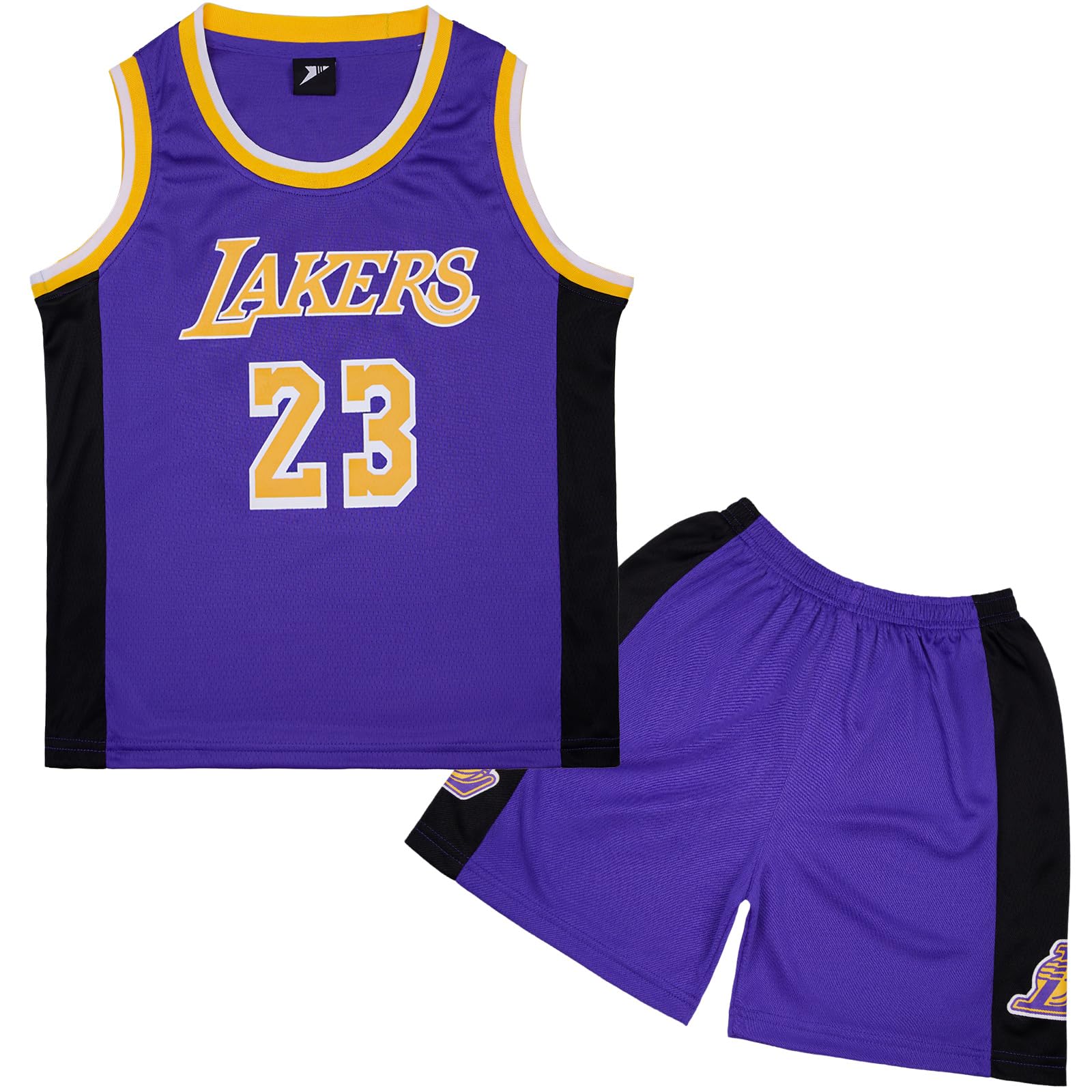 Tenue Basket Garçons Lot de 2 Maillots et Pantalons Entraînement de Basketball, Maillot de Basket-Ball pour Enfants, Gilet de Basket-Ball pour Enfants