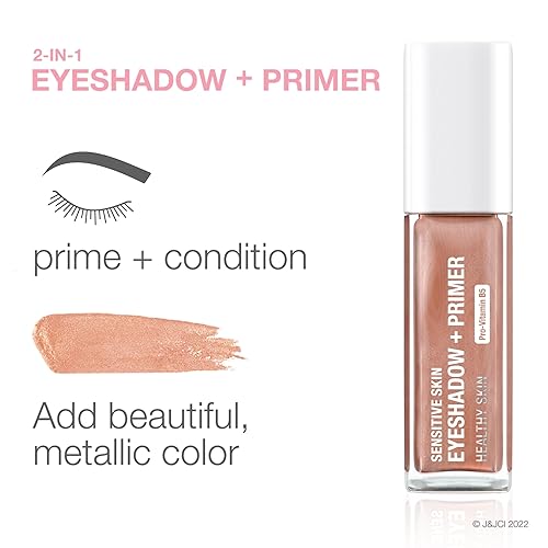 Miniatura 5 de Neutrogena Sensitive Skin Sombra de ojos + imprimación, una sombra de ojos metálica 2 en 1 de larga duración para pieles sensibles con provitamina