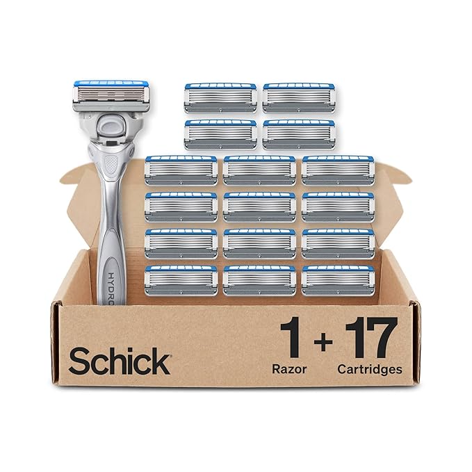 Amazon.com: Schick Hydro Dry Skin Razor — Razor for Men with Dry Skin ...