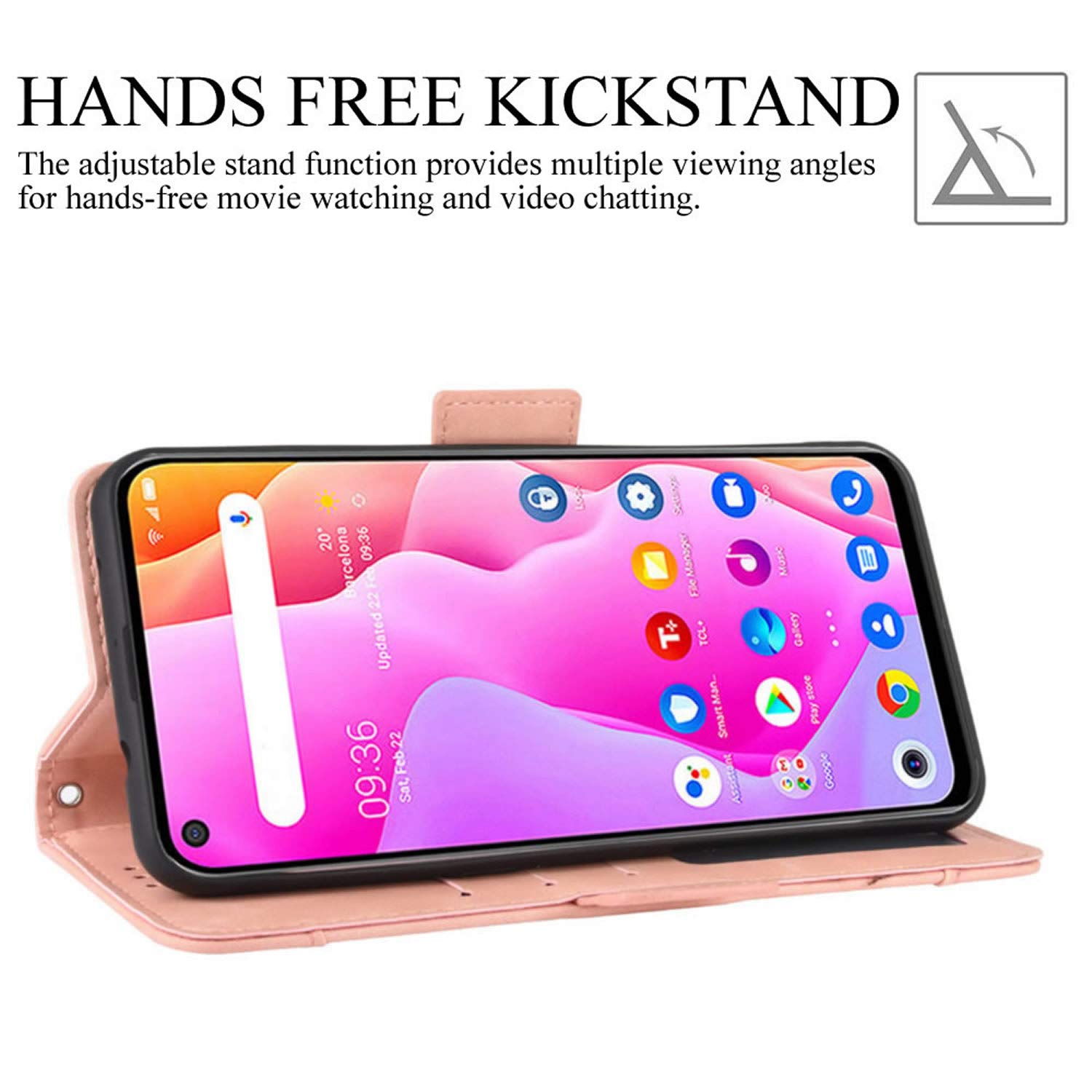 PIXFAB per TCL 10 Lite custodia in pelle per telefono con chiusura