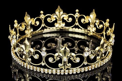 Miniatura 4 de Ornate corona de rey con flor de liz de 2 pulgadas