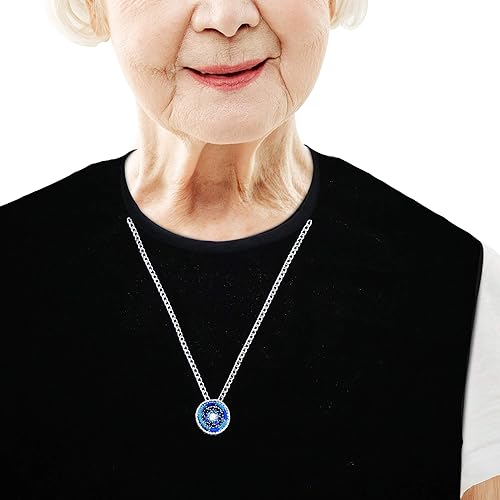 Miniatura 20 de Baberos para adultos para mujer, protectores de ropa para comer, babero para adultos mayores, diseño bordado, impermeable, reutilizable, lavable